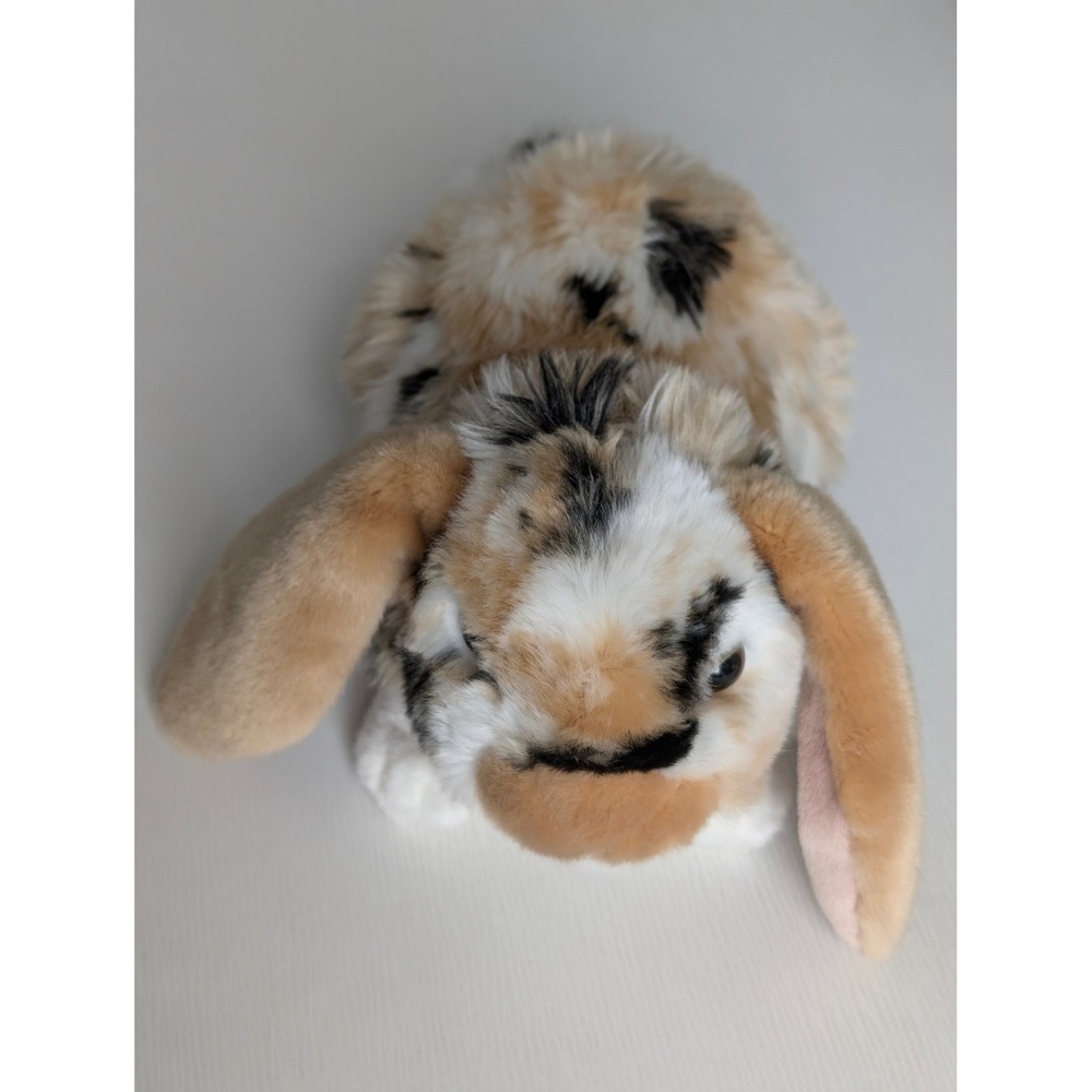 Living Nature Lop Eared Bunny Rabbit Plush Harlequin Calico Spotted Floppy Ears